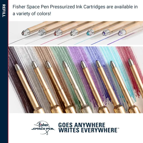 Miniatura 7 de Fisher Space Pen Recambio de cartucho presurizado de punta fina, tinta azul, 1 paquete