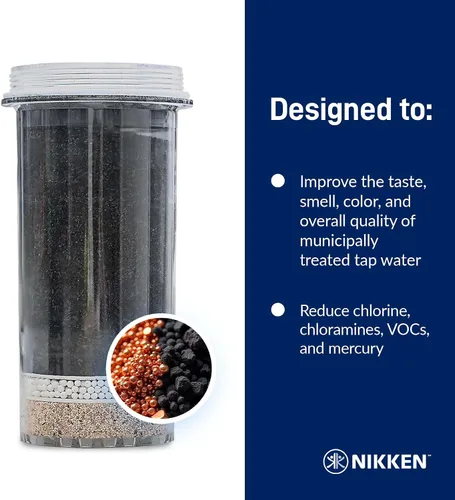 Miniatura 5 de Nikken Aqua Pour 1 cartucho de filtro - 1361, repuesto avanzado para sistema purificador de filtro de agua por gravedad 1360, sistema de agua PiMag