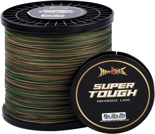 Miniatura 12 de HERCULES Línea de pesca trenzada súper resistente 4 hebras / 8 hebras, líneas trenzadas de 4 libras - 160 libras, 150/300/500/1000 yardas para agua