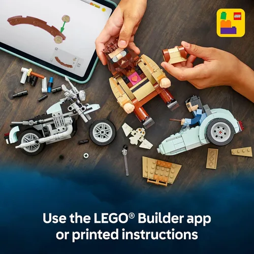 Miniatura 6 de LEGO Harry Potter - Paseo en motocicleta de Hagrid y Harry - Juguete de construcción para niños, motocicleta para niños y niñas, para fanáticos