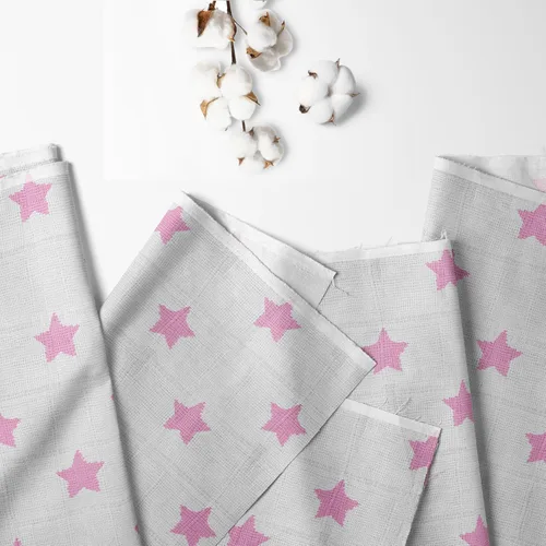 Miniatura 2 de Bacati - Juego de sábanas de muselina Ikat Stars de 3 piezas para niñas pequeñas, 100% algodón, incluye sábana bajera, sábana superior y funda