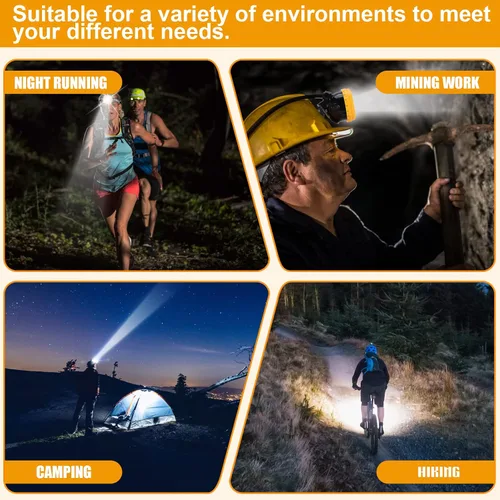 Miniatura 4 de Linterna frontal LED superbrillante para minería, recargable e impermeable, lámpara minera subterránea a prueba de explosiones para túnel, mina