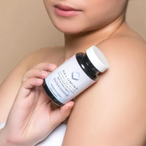 Miniatura 3 de Relumins Advance White, Complejo activo Glutatión, Cápsulas con fórmula blanqueadora oral con 6 refuerzos, Blanquea, repara y restaura la piel