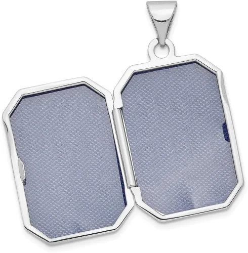 Miniatura 4 de 14 K oro blanco 0787in borde de libro relicario 1102in 0787in estilo XL558