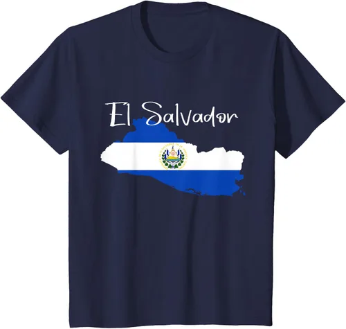 Miniatura 79 de Camiseta con la bandera de El Salvador, mapa de El Salvador, camiseta de Salvador para mujer