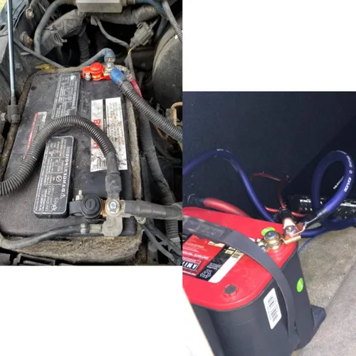 Miniatura 8 de TKDMR 2 pares de abrazaderas-conectores de terminales de cable de batería de automóvil - Terminal de batería con cubierta de plástico, buen