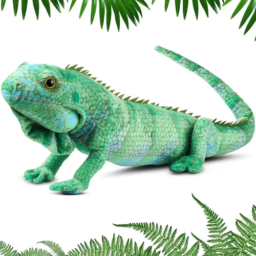 Syhood Animales de peluche de lagarto de 37.4 pulgadas de felpa realista, lagarto de felpa suave, regalo para amantes de los animales, cumpleaños y