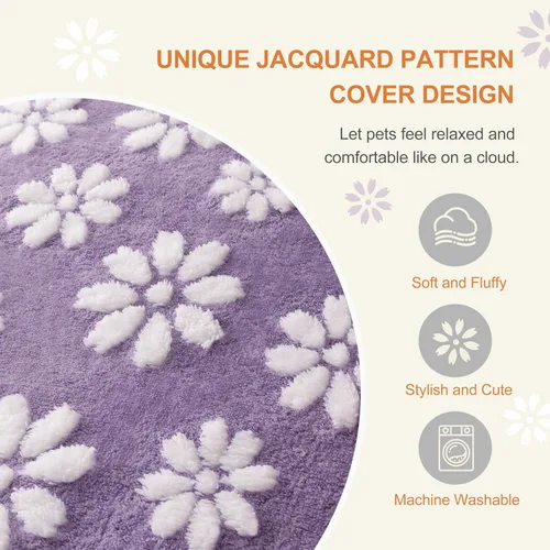 Miniatura 5 de Camas para perros grandes, bonita cama gruesa para perrera, cama mullida para mascotas con funda extraíble lavable y parte inferior antideslizante