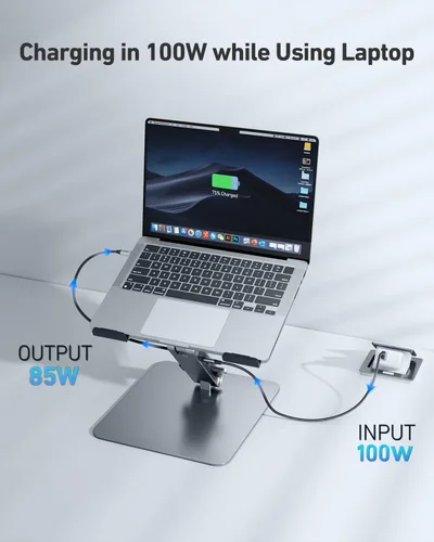 Miniatura 5 de BENFEI Soporte para laptop con estación de acoplamiento USB C 7 en 1, HDMI 4K a 60 Hz, 1 SD 1 Micro SD, entrega de energía de 100 W, 10 Gbps 1 USB C