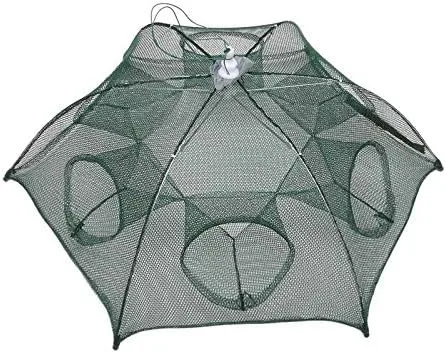 Cebo de pesca Trampa plegable para red de cangrejo Jaula de inmersión fundido Pescado Minnow cangrejo camarón