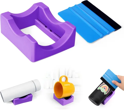 Miniatura 9 de Mity rain Cuna para vasos, base resistente para vaso con escobilla de fieltro para aplicar la calcomanía Vinly, mantén los vasos, tazas de café