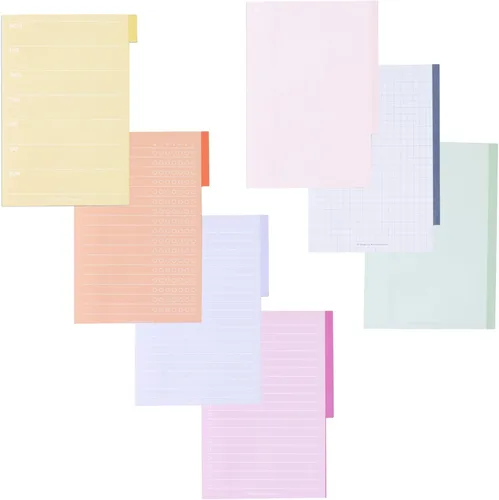 Miniatura 2 de Erin Condren Colorido folleto de notas adhesivas funcionales con pestañas, juego de notas adhesivas de productividad de 7 secciones con 140 hojas