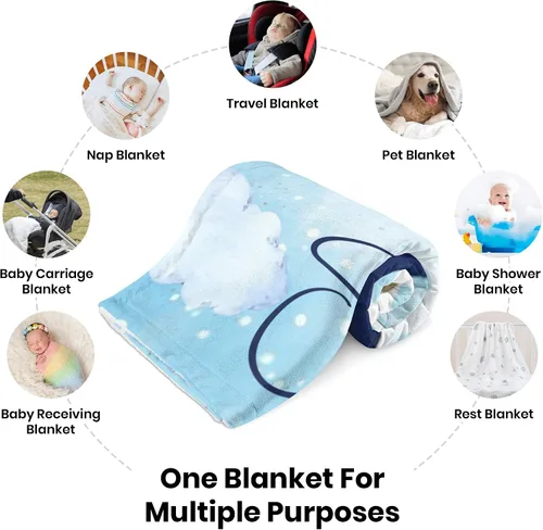 Miniatura 7 de Manta de bebé personalizada para niños, manta de bebé personalizada con nombre, súper suave, mantas personalizadas con nombre para niños, mantas