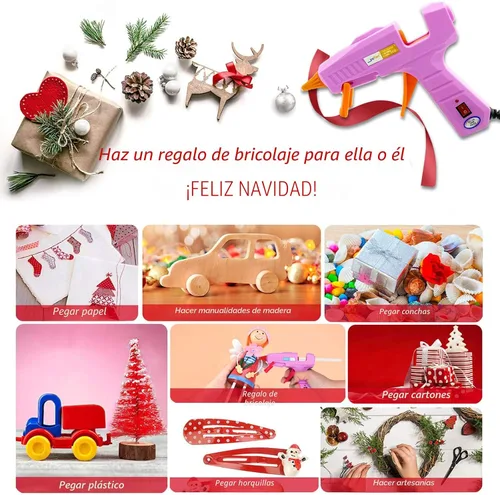Miniatura 5 de Liumai Kit de pistola de pegamento caliente con 30 barras de pegamento, mini pistola de pegamento termofusible con estuche de transporte