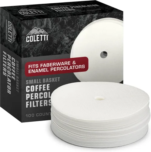 COLETTI Filtros de café para percoladores – Filtros de café de disco para percoladores – Para cafeteras percoladoras esmaltadas clásicas – Que no