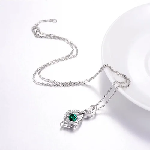 Miniatura 6 de Regalos de cumpleaños para mujeres, collar de amor infinito para esposa, mamá, piedras de nacimiento de septiembre, ópalo de zafiro azul, rosa