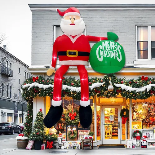 Miniatura 9 de Arco Inflable de Navidad de 10 Pies Hombre de Jengibre - Inflables de Navidad Decoraciones para Exteriores, Decoraciones Inflables de Patio