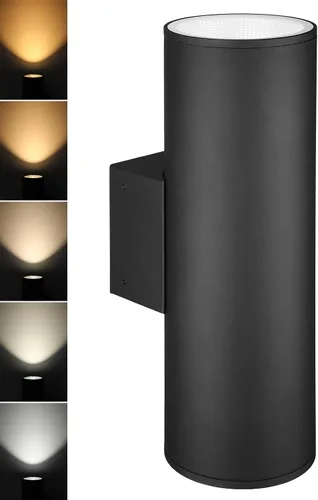 Miniatura 15 de LEONLITE Lámpara de pared LED cilíndrica de 12 pulgadas, 5CCT, para exteriores, 120-277 V, regulable, de aluminio, impermeable, de alta gama, lista