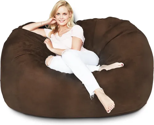 Miniatura 23 de Lumaland - Lujoso puf gigante de 1,8 m con funda de microgamuza, ultra suave, relleno de espuma, lavable, XL, para niños, adolescentes, adultos