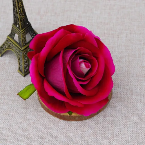 Miniatura 25 de 10 piezas de flores artificiales sin tallo de 3.9 in de cabeza de rosas artificiales estéticas para bodas, ramos, guirnaldas