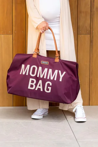 Miniatura 2 de Childhome Bolsa de pañales original para mamá, bolsa grande para viajes y hospital, imprescindible para el embarazo (berenjena)
