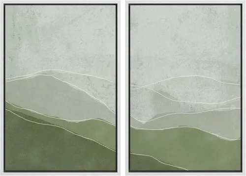 Miniatura 54 de SIGNWIN Lienzo enmarcado para pared, juego de arte sereno de paisaje de pantanos, ilustración rústica, arte moderno, minimalismo, decorativo
