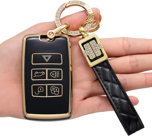 Fashion Diamond - Funda para llavero inteligente compatible con Land Rover Discovery, Range Rover, Defender 2018-2022 (5 botones)