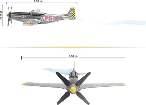 Miniatura 3 de Daron Sky Fighter - Juguete volador con cuerda, color gris