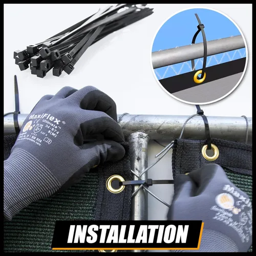 Miniatura 6 de Royal Shade - Malla de privacidad para cerca, cortavientos, de 5 x 3 pies, color negro, cubierta de tela de malla, bridas para cables incluidas