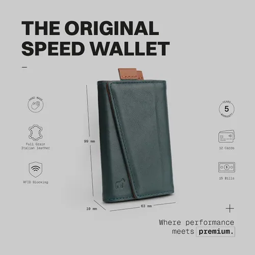 Miniatura 47 de The Frenchie Co. - Cartera - Cartera delgada de piel plegable - Protección de bloqueo RFID con múltiples ranuras para tarjetas y ventana