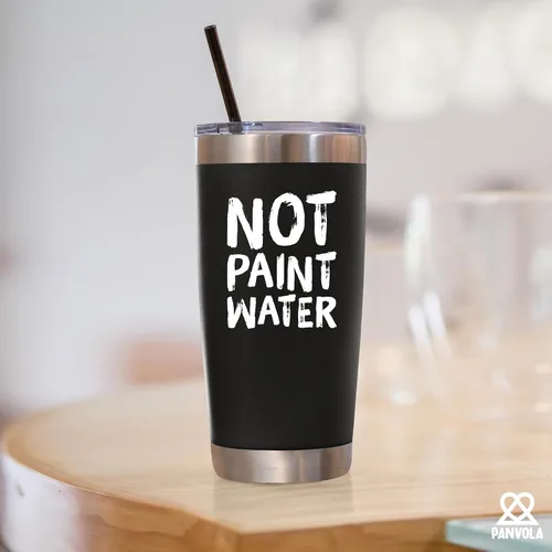 Miniatura 6 de Vaso de acero inoxidable 304 con aislamiento al vacío, regalo para artistas, regalo de artista con diseño de pintor de agua, regalo divertido