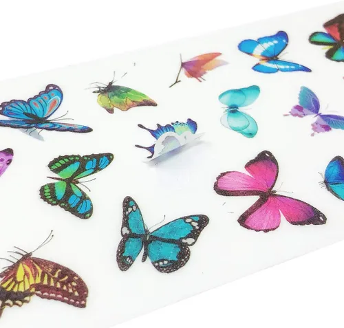 Miniatura 4 de allydrew Washi - Juego de calcomanías para álbumes de recortes, manualidades para papelería, diario, fabricación de tarjetas, (18 hojas), mariposas