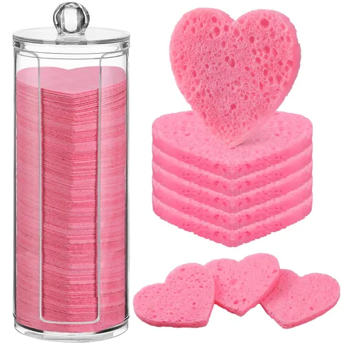 Miniatura 14 de Sieral 120 esponjas faciales comprimidas para mujeres con contenedor, almohadillas desechables para lavar la cara, exfoliante, esteticista, Lemon