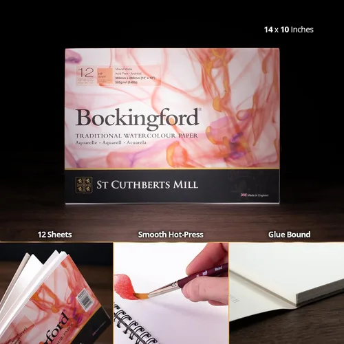 Miniatura 4 de Bockingford Bloc de acuarela 10 X 14 blanco 140 libras