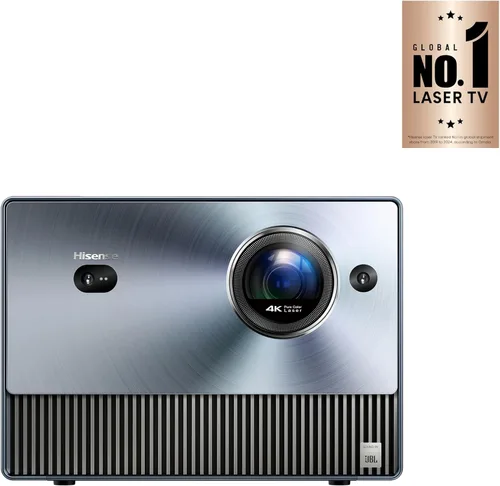 Hisense Mini proyector portátil láser RGB de triple color C1 4K UHD, hasta 300 pulgadas, sistema operativo Viddà, Dolby Vision HDR10, gama de