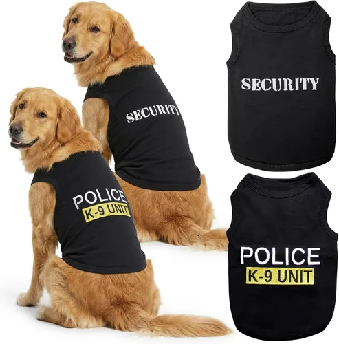 Miniatura 24 de Camiseta para Perro Parisian Pet - Camiseta Bordada FBI - 100% Algodón, Ropa Transpirable para Perros - Chaleco para Mascotas Sin Mangas - Camisas