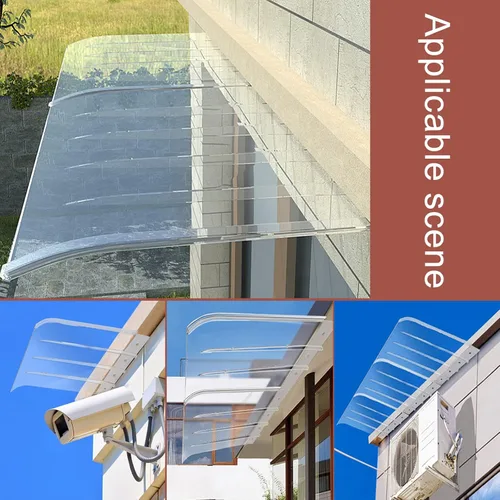 Miniatura 8 de Toldo invisible para ventana, toldo para puerta delantera al aire libre, patio, toldo para patio, cubierta moderna de policarbonato, protección