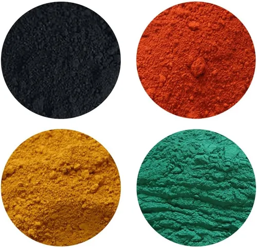 Paquete de 4 unidades de polvo de óxido de hierro, pigmento de hormigón, grado cosmético, cemento, mortero, polvo de óxido de hierro negro, polvo de