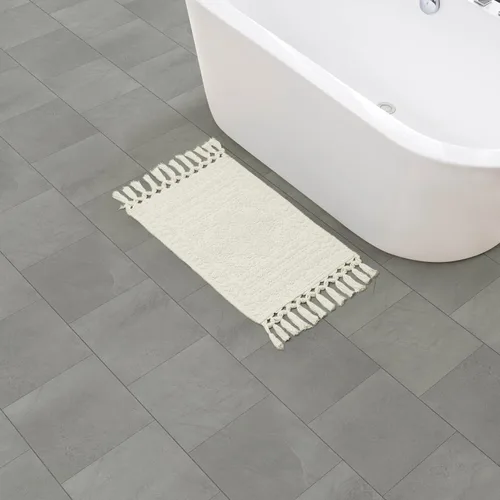Miniatura 44 de French Connection Nellore Alfombras de Baño, Tapetes de Baño Tejidos y con Cuentas, Tapetes de Baño Duraderos y Gruesos para Baño y Alfombras