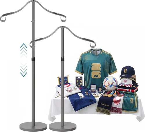 Miniatura 23 de Reusable Shirt Display Stand-Mannequin Torso Tshirt Display Stand for Retail/Vendors,18-33" Adjustable Dress Form Mannequin Stand Clothes Black