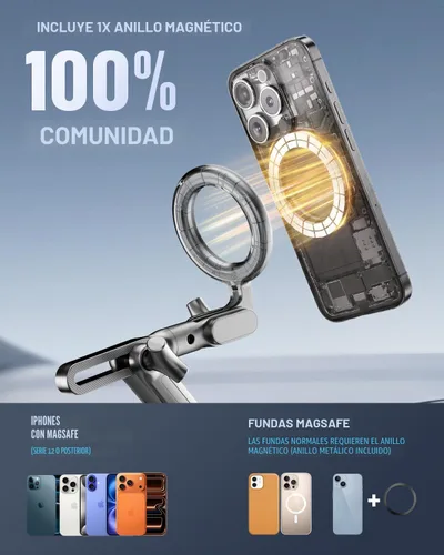 Miniatura 6 de Soportes magnéticos para teléfono para tu automóvil, soporte de teléfono mejorado al vacío de 360°, 108+LBS de succión más fuerte y 3000gf