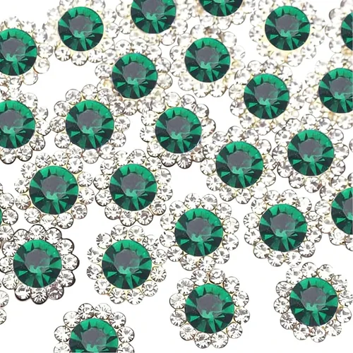 Miniatura 9 de 120 piezas de 12 mm de girasol coser en diamantes de imitación de cristal, gemas de vidrio, diamantes de imitación de metal para manualidades