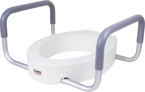 Miniatura 8 de Asiento elevador de inodoros de Carex Health Brands con asas para inodoros redondos estándares
