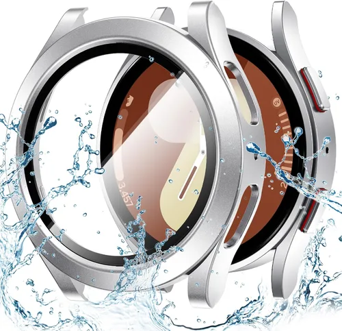 Miniatura 30 de Goton - Funda impermeable para Samsung Galaxy Watch 5 y 4 y FE, protector de pantalla de 40 mm con vidrio templado, 1 paquete de funda dura de PC