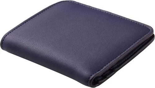 Miniatura 3 de Toughergun Cartera pequeña de cuero delgada para mujer con protección RFID, mini monedero bifold compacto con ventana de identificación transparente