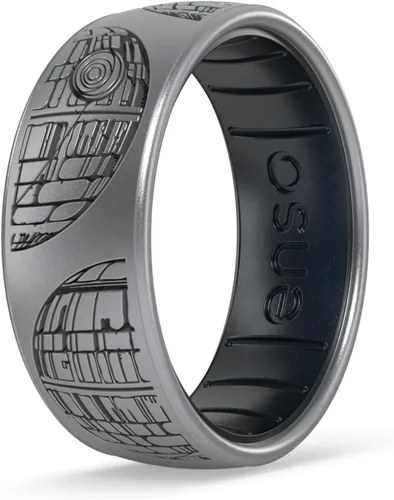 Miniatura 32 de Enso Rings Anillo de boda de silicona – Diseños grabados de Star Wars – Ajuste cómodo – Hecho en Estados Unidos – Ideal para uso activo