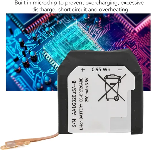 Miniatura 3 de Zopsc 250mAh BR720ABE Batería, batería de repuesto para Gear SM R720, R720A, R720V, para Gear Classic SM R732, R732A, R732T