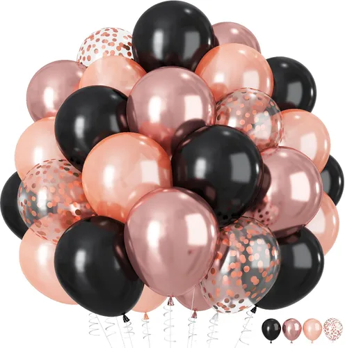 Miniatura 18 de HILAVO - Kit de globos tropicales, 60 globos hawaianos de 12", color rosa intenso, naranja, verde azulado, verde, dorado metálico, globos de látex