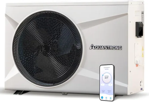 Miniatura 13 de AQUASTRONG Bomba de calor para piscina, calentador eléctrico para piscina sobre el suelo y en el suelo, calefacción y refrigeración para piscinas