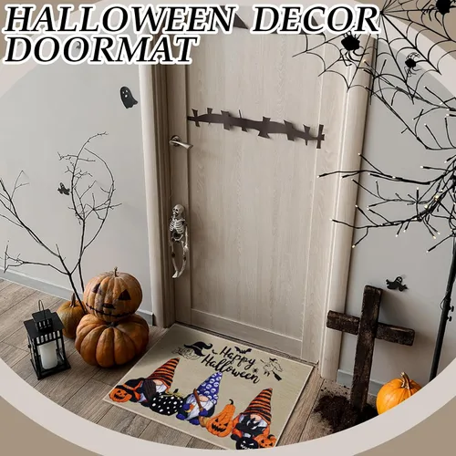 Miniatura 5 de 3 tapetes para puerta delantera de Acción de Gracias de 24 x 16 pulgadas, tapetes de gnomo de bienvenida de Navidad para Acción de Gracias, otoño